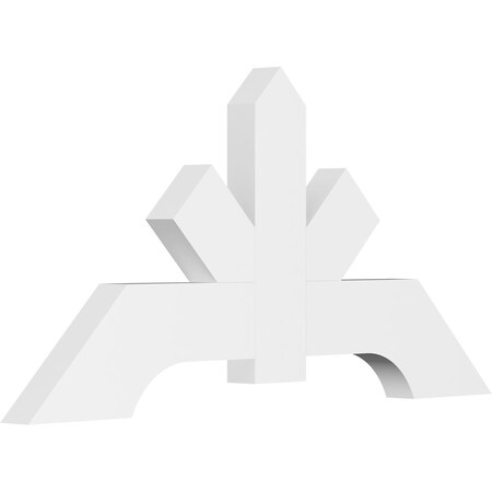 Ekena Millwork Vanguard Architectural Grade PVC Gable Bracket, 36"W x 18"H x 2"D x 4"F, 12/12 Pitch GBP036X18X0204VAN00